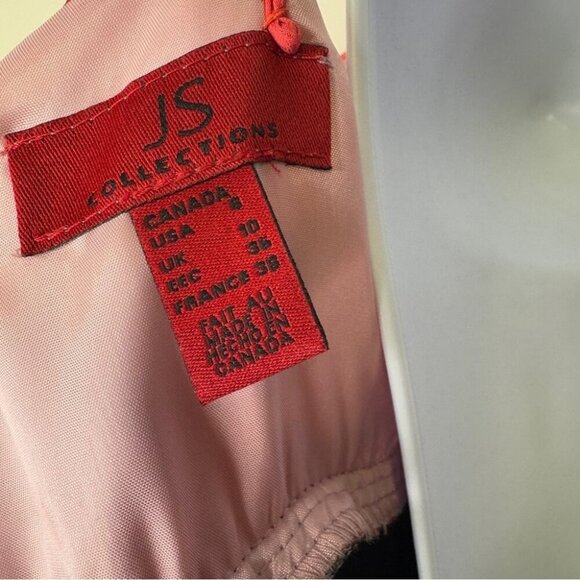 Vintage Y2K 90s Babydoll Pink Rose and Black Fairy Prom Gown Dress Size 8 - Picture 6 of 14